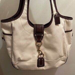 Coach 65th Anniversary Cream Canvas Tote
